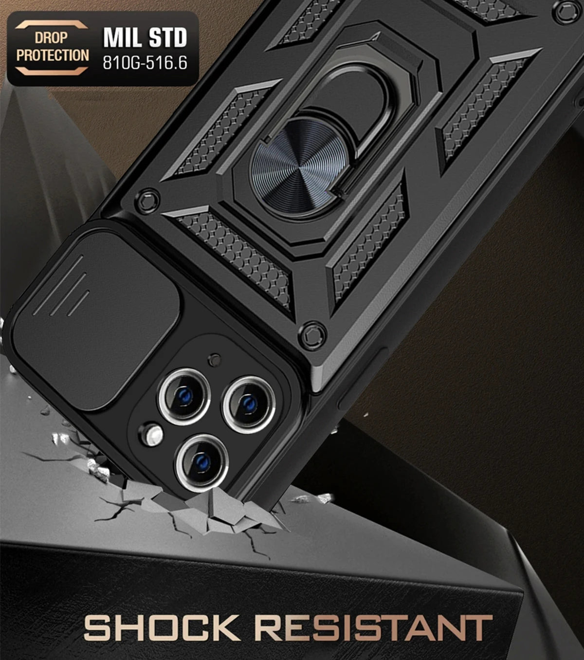 Prime Armor - Shockproof iPhone Case with Magnetic Ring Holder