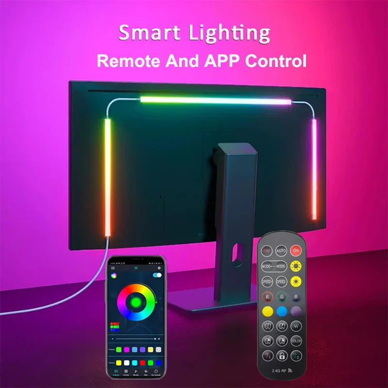 PrimeGlow Monitor - Smart RGBIC Dynamic Gaming Screen Backlight with Music Sync