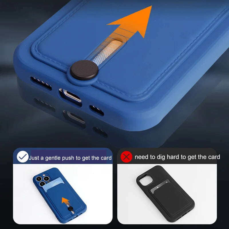 Prime Wallet - Sleek Silicone iPhone Case with Built-In Card Holder