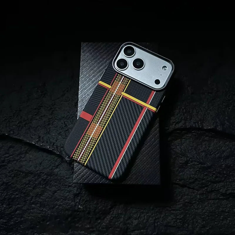 PrimeArmor - Carbon Fiber Texture Magnetic MagSafe Case for iPhone