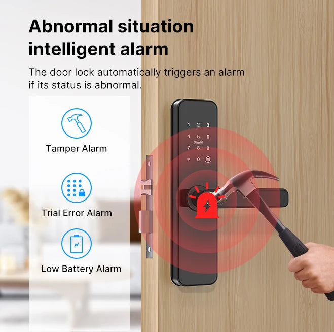 PrimeLock - Biometric Smart WiFi Electronic Door Lock with Fingerprint & Keypad