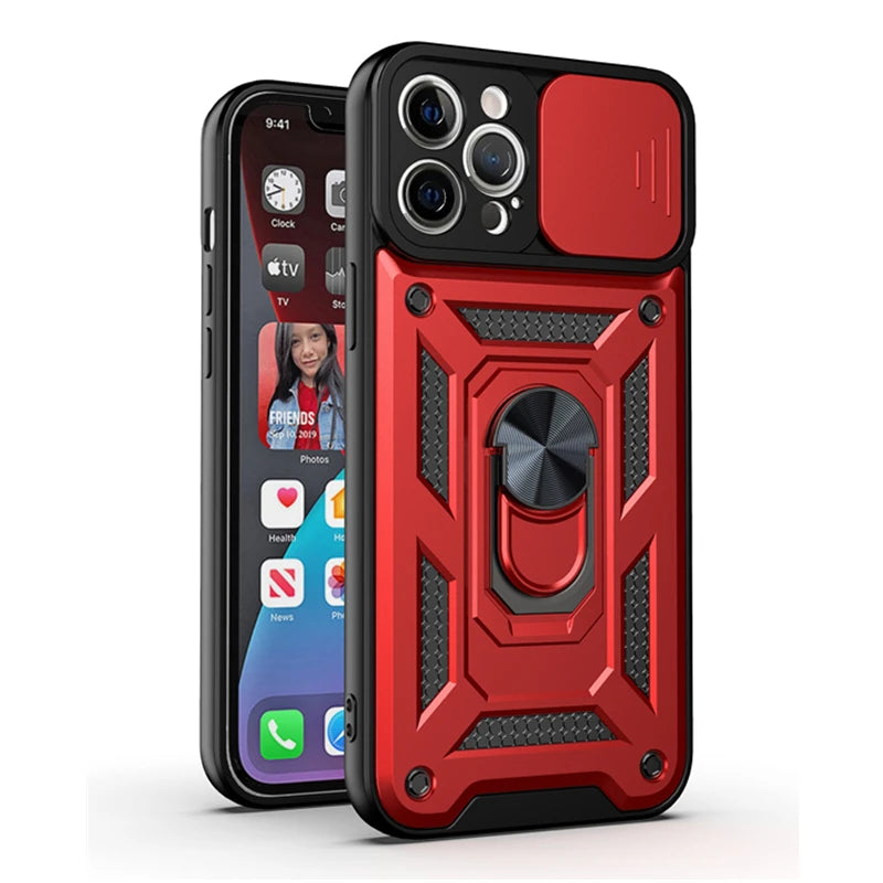 Prime Armor - Shockproof iPhone Case with Magnetic Ring Holder