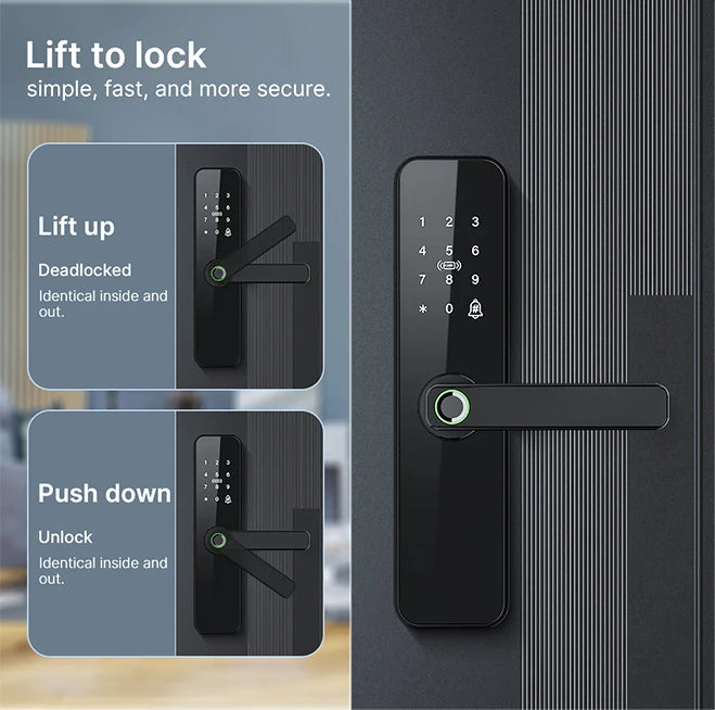 PrimeLock - Biometric Smart WiFi Electronic Door Lock with Fingerprint & Keypad