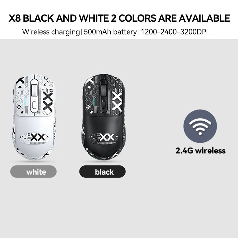 PrimeClick X8 - Ultra-Lightweight Wireless Honeycomb Gaming Mouse