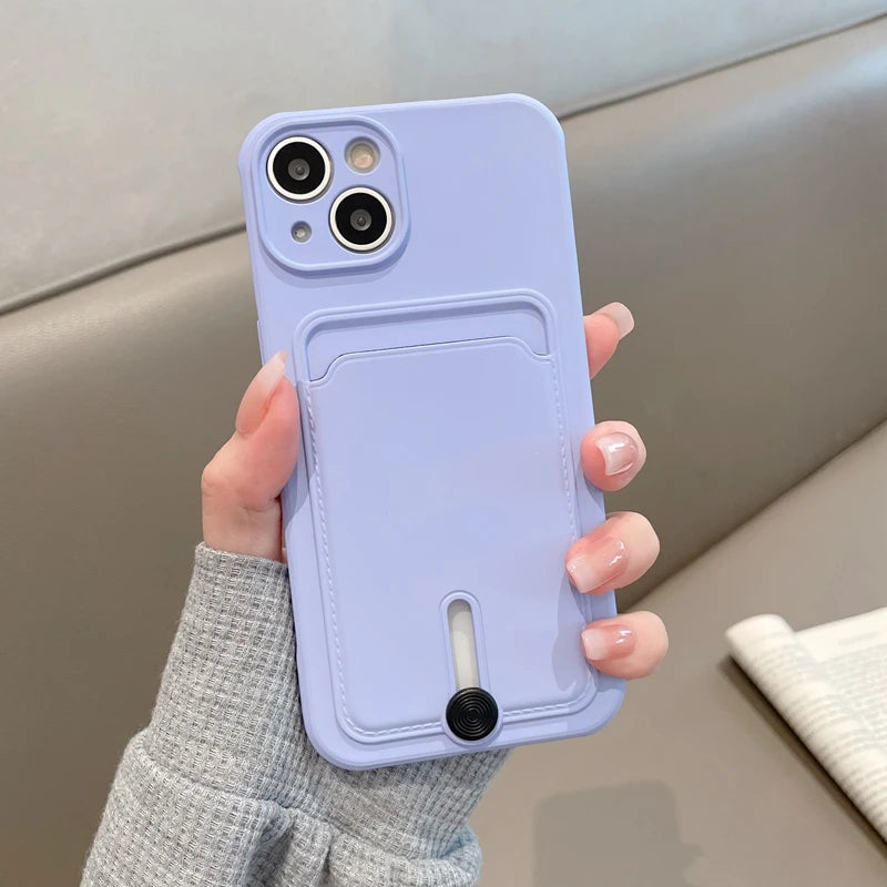 Prime Wallet - Sleek Silicone iPhone Case with Built-In Card Holder
