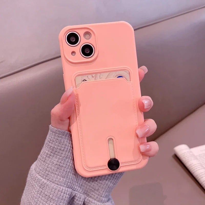 Prime Wallet - Sleek Silicone iPhone Case with Built-In Card Holder