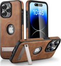 Prime Leather - Premium PU Leather iPhone Case with Built-In Kickstand