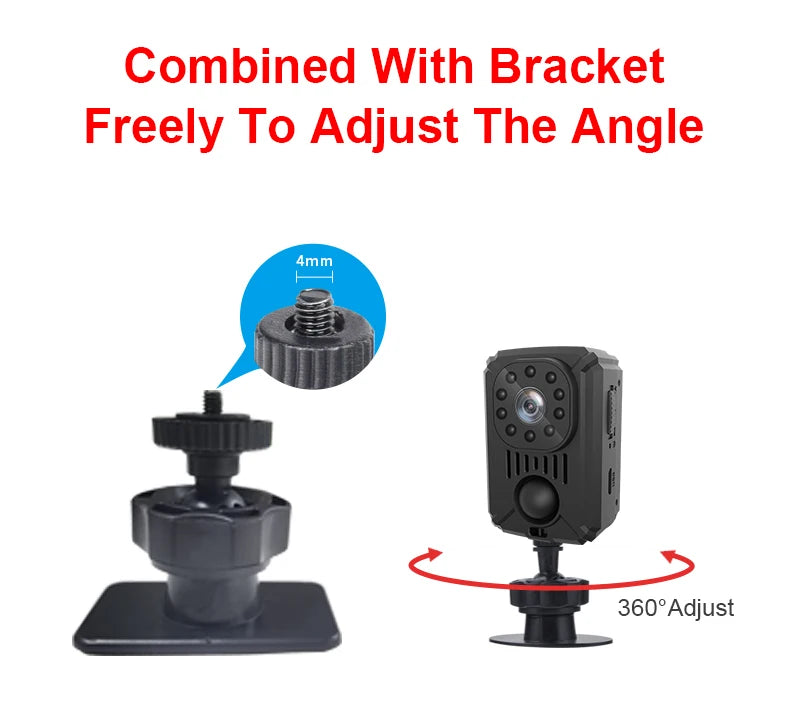 PrimeCam - Mini 1080P Full-HD and 2K WiFi Body Camera with PIR Motion Sensor & Back Clip