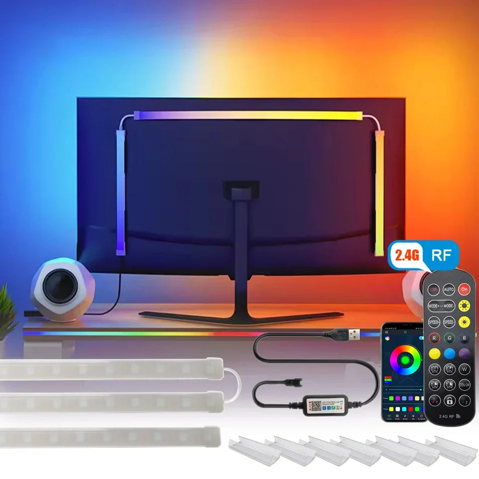 PrimeGlow Monitor - Smart RGBIC Dynamic Gaming Screen Backlight with Music Sync