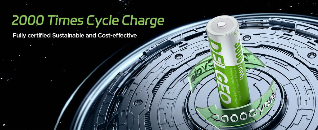 Prime Charge - AA Rechargeable Lithium Batteries with Type-C Charging Case