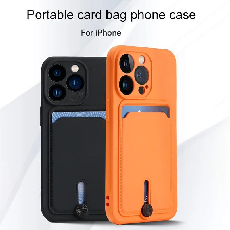 Prime Wallet - Sleek Silicone iPhone Case with Built-In Card Holder