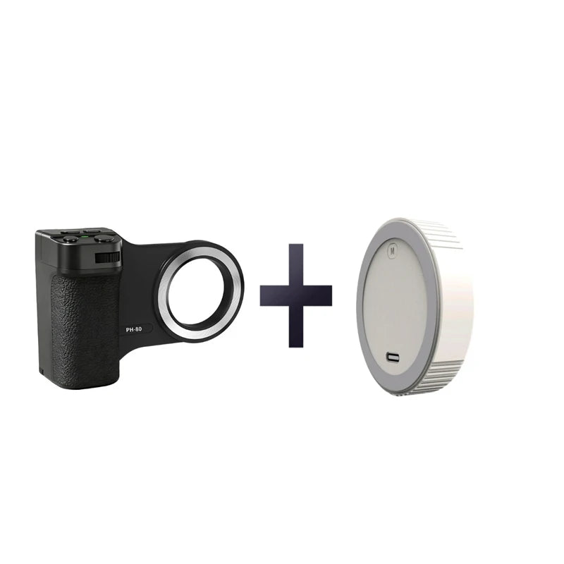PrimeGrip - Magnetic Bluetooth Smartphone Camera Handle with Fill Light