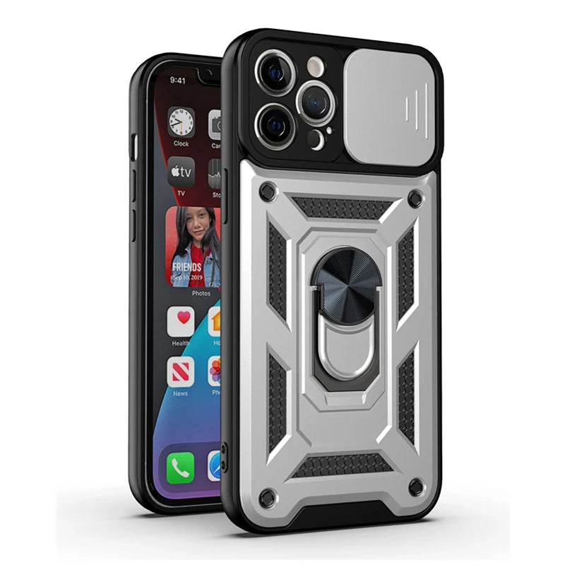Prime Armor - Shockproof iPhone Case with Magnetic Ring Holder