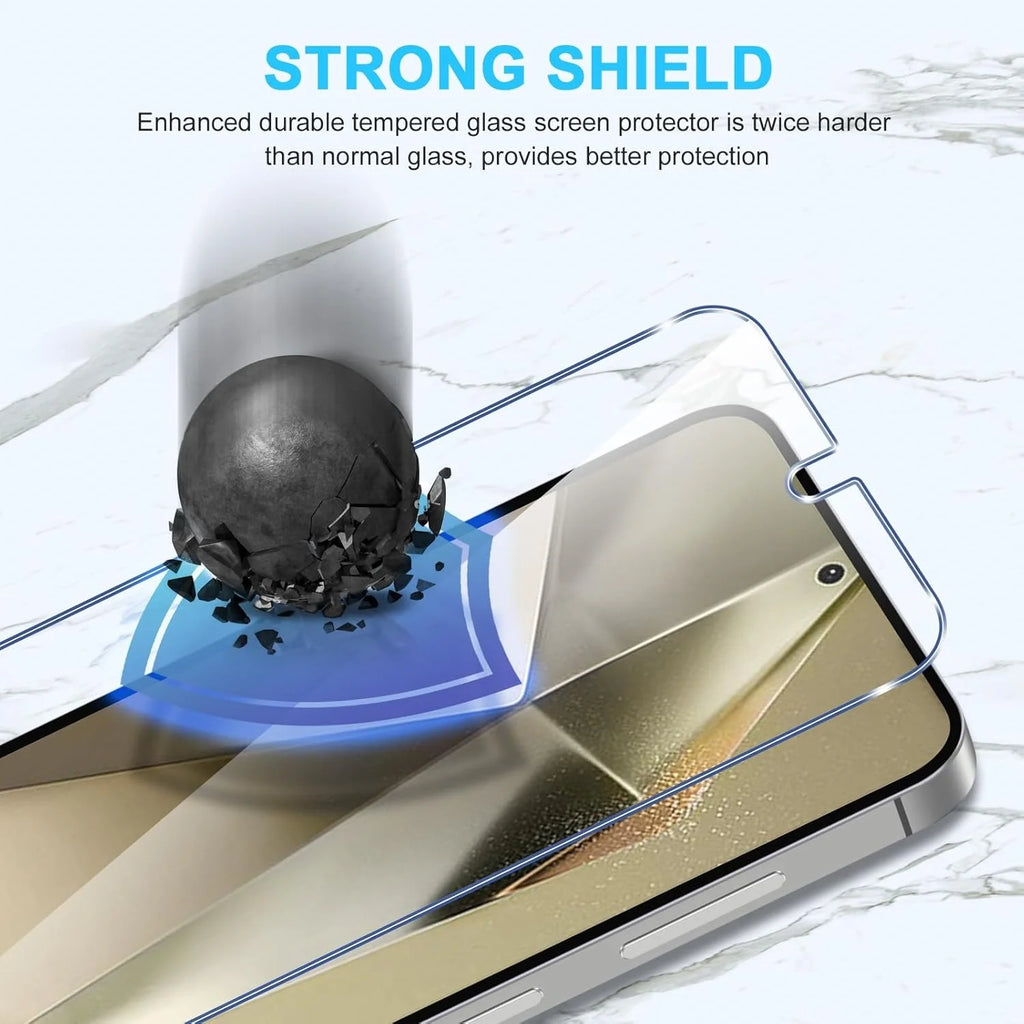Prime Shield - 3-Pack HD Tempered Glass Screen Protectors for Samsung Galaxy