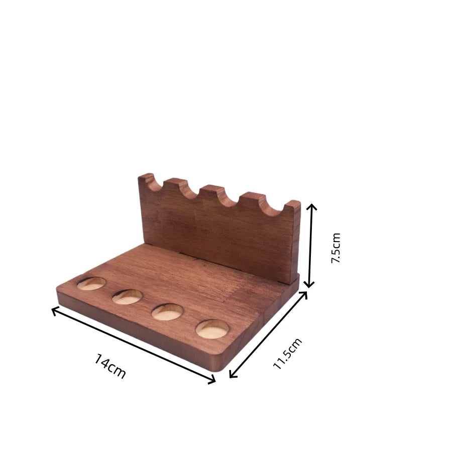 PrimeWood - Premium Walnut Multi-Compartment Desk Organizer & Stationery Holder