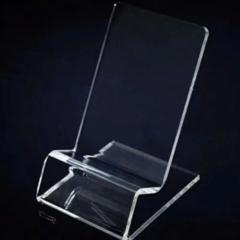 PrimeStand - Minimalist Transparent Acrylic Desktop Phone & Tablet Holder