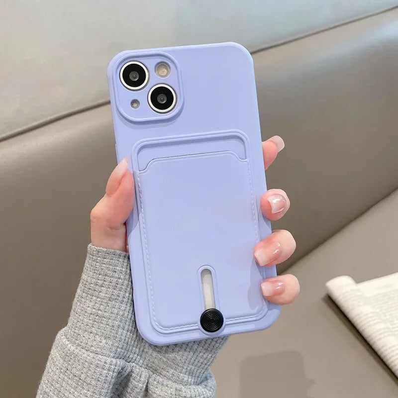 Prime Wallet - Sleek Silicone iPhone Case with Built-In Card Holder