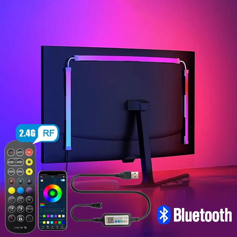 PrimeGlow Monitor - Smart RGBIC Dynamic Gaming Screen Backlight with Music Sync