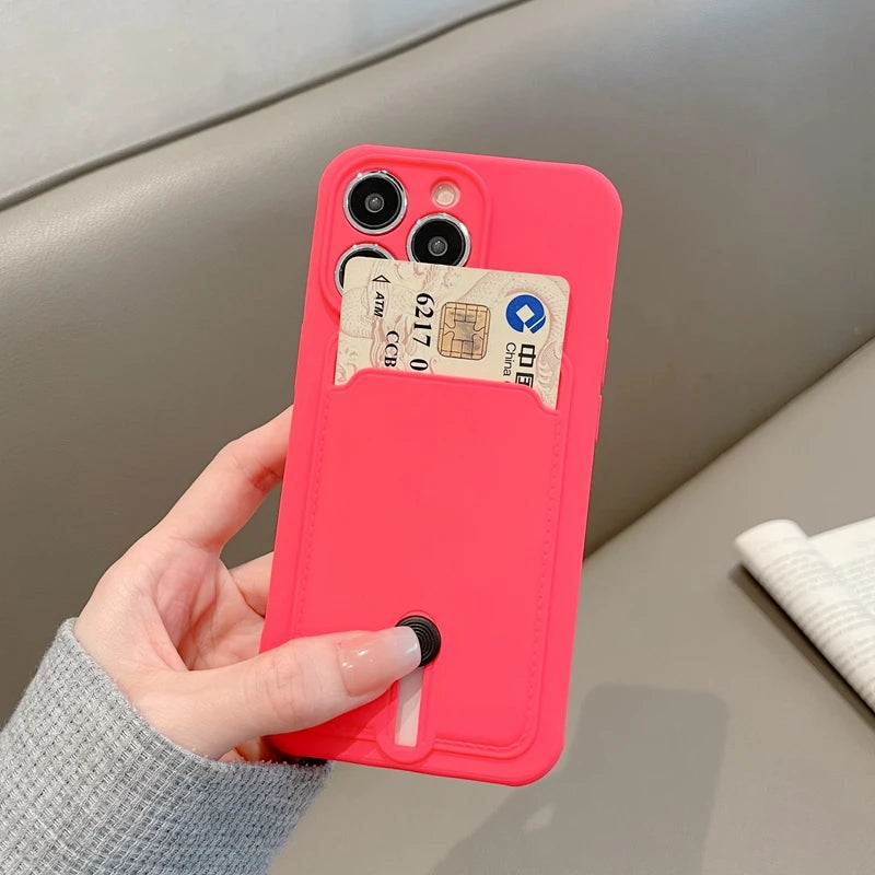 Prime Wallet - Sleek Silicone iPhone Case with Built-In Card Holder