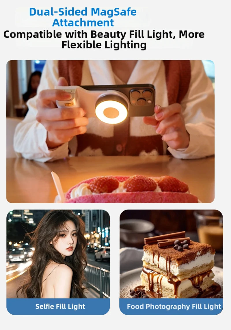 PrimeGrip - Magnetic Bluetooth Smartphone Camera Handle with Fill Light