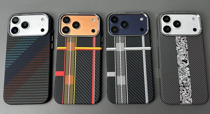 PrimeArmor - Carbon Fiber Texture Magnetic MagSafe Case for iPhone