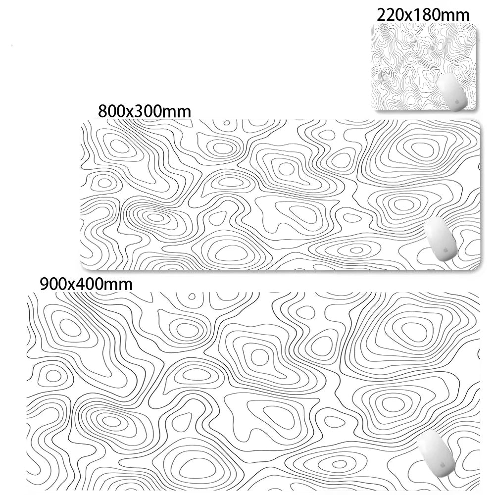 PrimeMat - Premium Topographical Minimalist Desk Mat