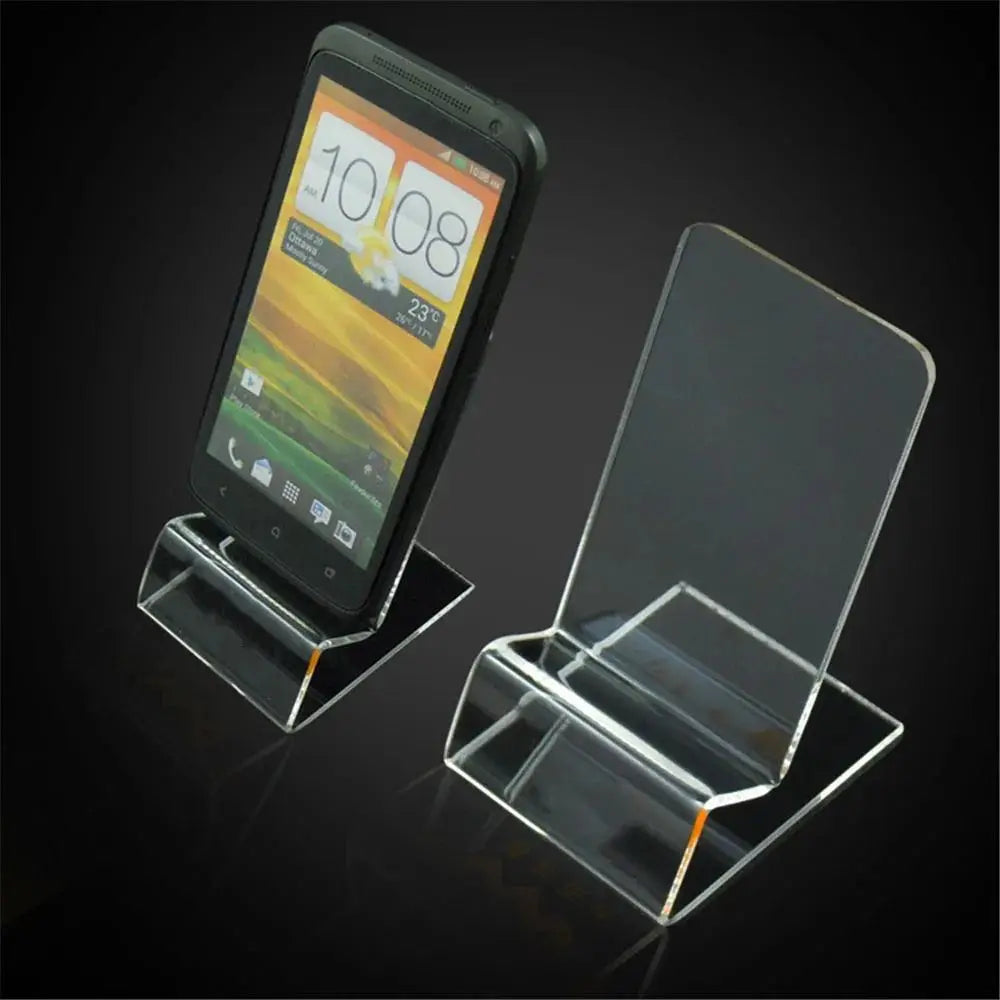 PrimeStand - Minimalist Transparent Acrylic Desktop Phone & Tablet Holder