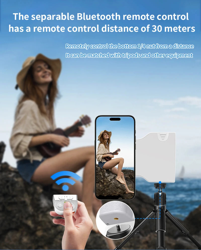 PrimeGrip - Magnetic Bluetooth Smartphone Camera Handle with Fill Light