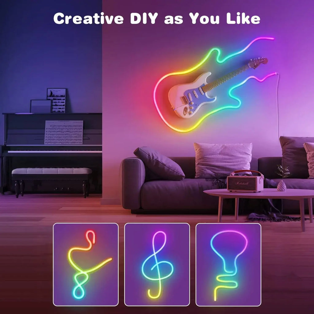 PrimeNeon - Smart WiFi Tuya Flexible Neon LED Strip Light with Music Sync
