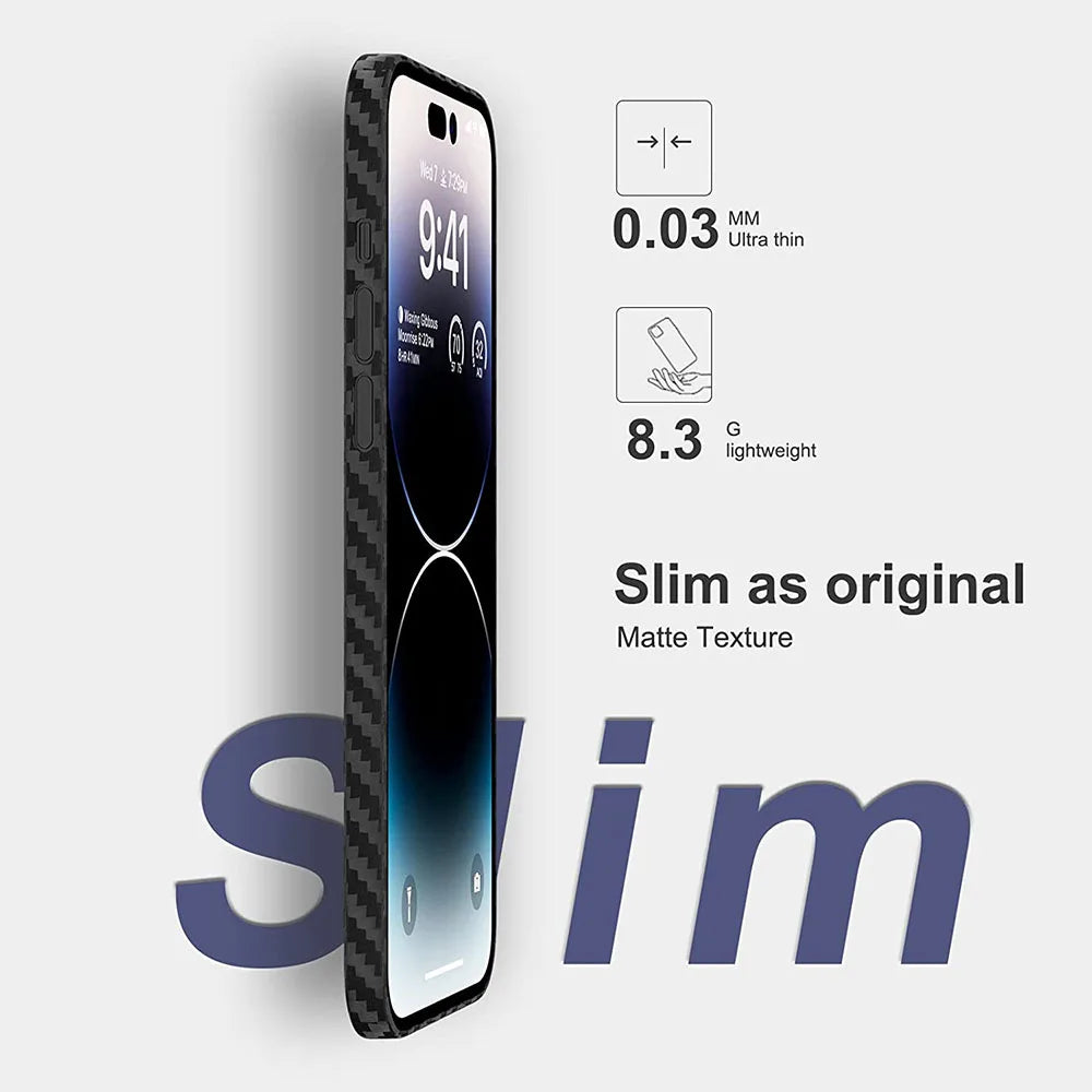 Prime Slim - 0.3mm Ultra Thin Carbon Fiber iPhone Case