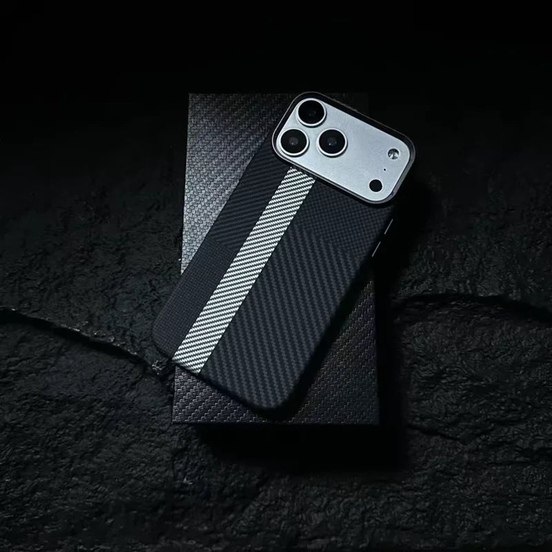 PrimeArmor - Carbon Fiber Texture Magnetic MagSafe Case for iPhone