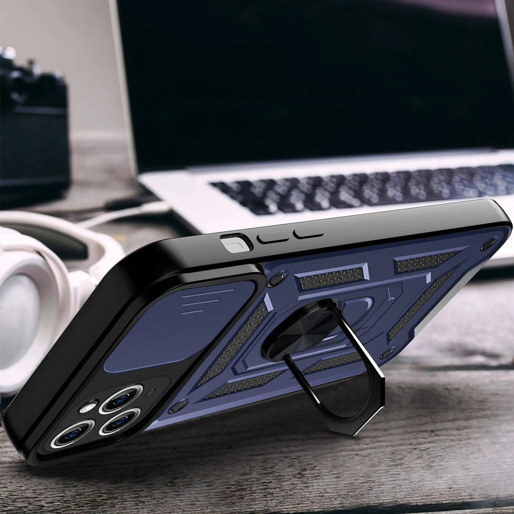 Prime Armor - Shockproof iPhone Case with Magnetic Ring Holder