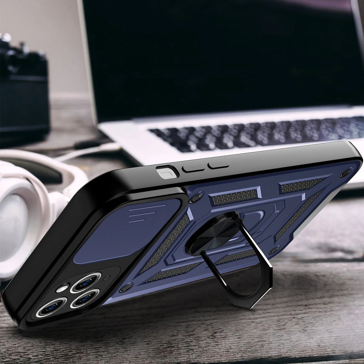 Prime Armor - Shockproof iPhone Case with Magnetic Ring Holder