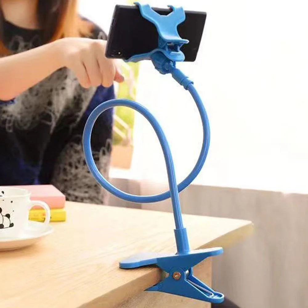 PrimeMount - Flexible Long Arm Lazy Phone Holder & Desktop Clamp Stand