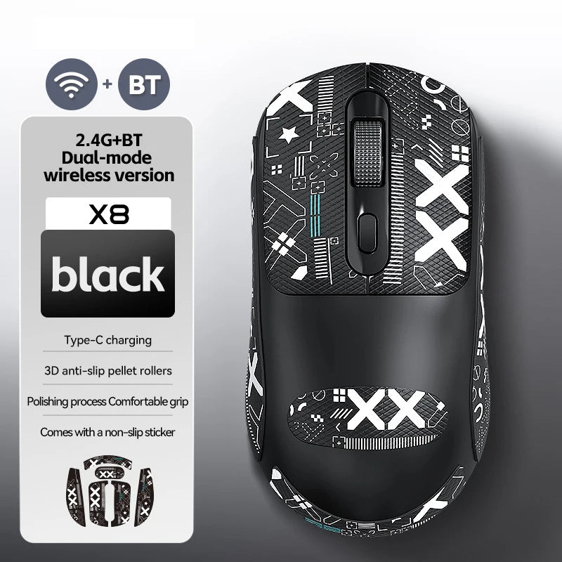 PrimeClick X8 - Ultra-Lightweight Wireless Honeycomb Gaming Mouse