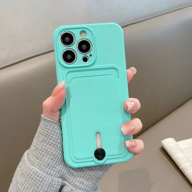 Prime Wallet - Sleek Silicone iPhone Case with Built-In Card Holder