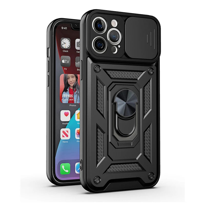 Prime Armor - Shockproof iPhone Case with Magnetic Ring Holder
