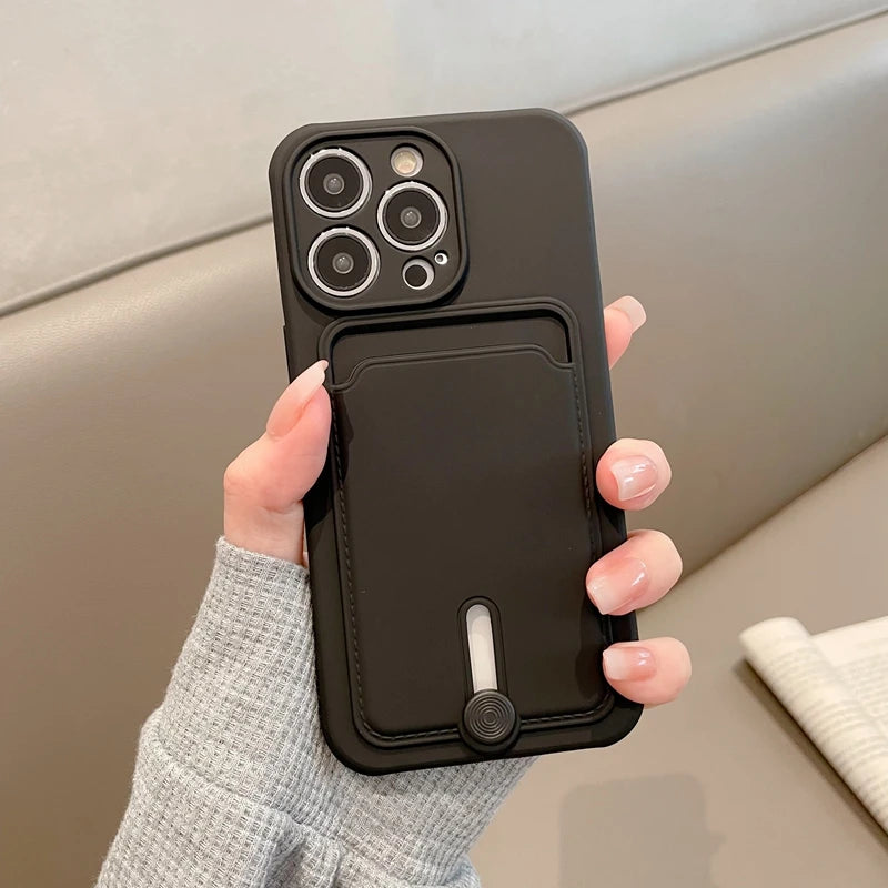 Prime Wallet - Sleek Silicone iPhone Case with Built-In Card Holder