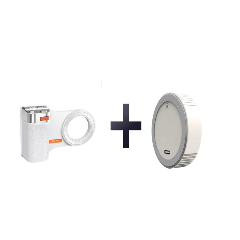 PrimeGrip - Magnetic Bluetooth Smartphone Camera Handle with Fill Light