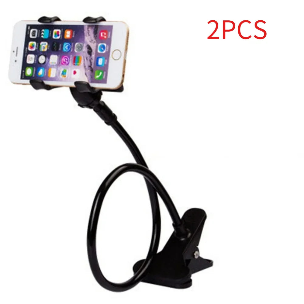 PrimeMount - Flexible Long Arm Lazy Phone Holder & Desktop Clamp Stand