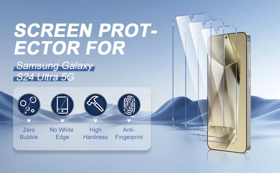 Prime Shield - 3-Pack HD Tempered Glass Screen Protectors for Samsung Galaxy
