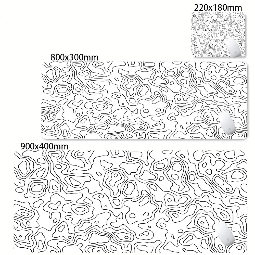 PrimeMat - Premium Topographical Minimalist Desk Mat