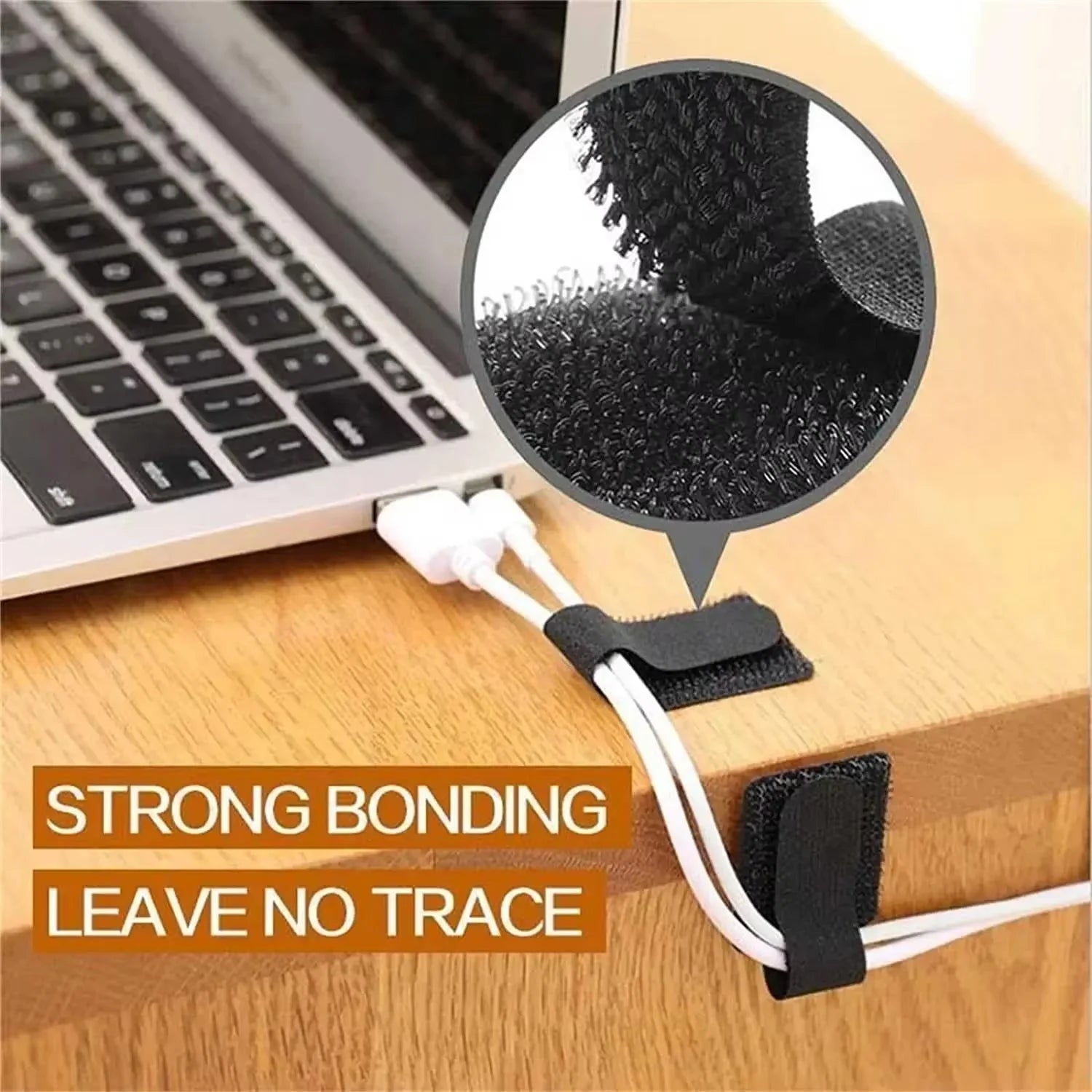 PrimeTie - Reusable Self-Adhesive Adjustable Cable Fasteners & Wire Organizers