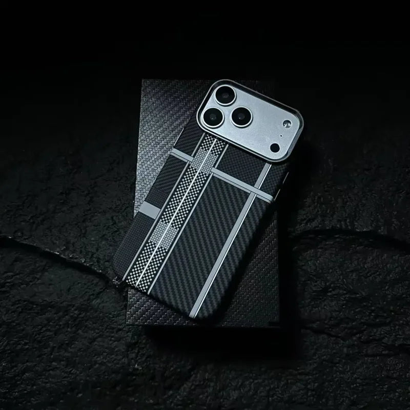 PrimeArmor - Carbon Fiber Texture Magnetic MagSafe Case for iPhone
