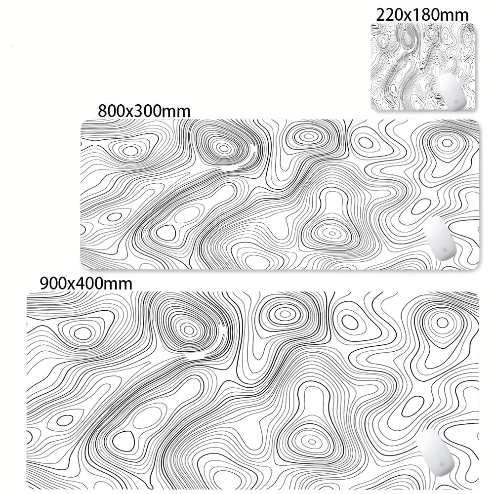 PrimeMat - Premium Topographical Minimalist Desk Mat