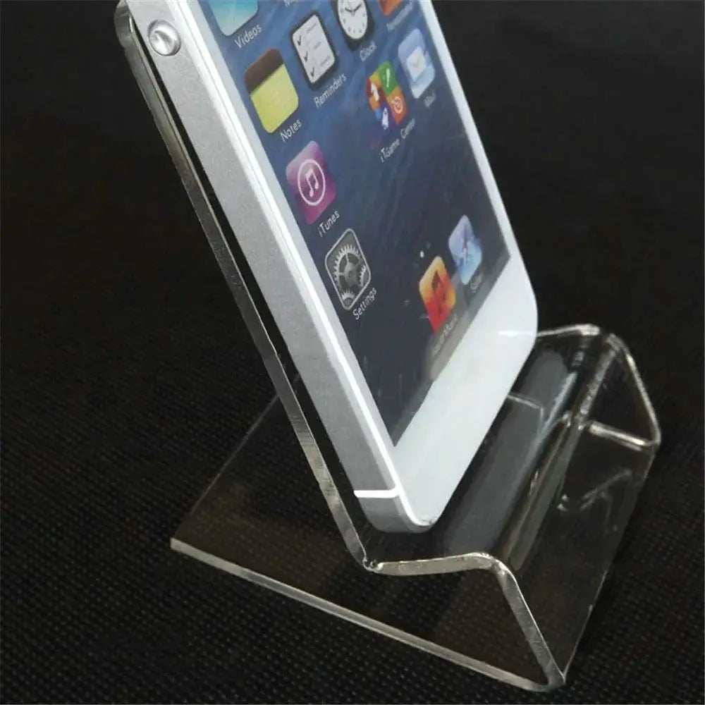 PrimeStand - Minimalist Transparent Acrylic Desktop Phone & Tablet Holder
