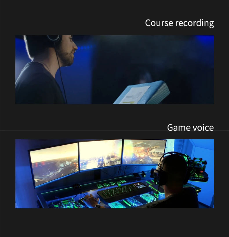 PrimeAudio V5 - Pro USB Gaming Microphone with Dynamic RGB & Noise Cancellation